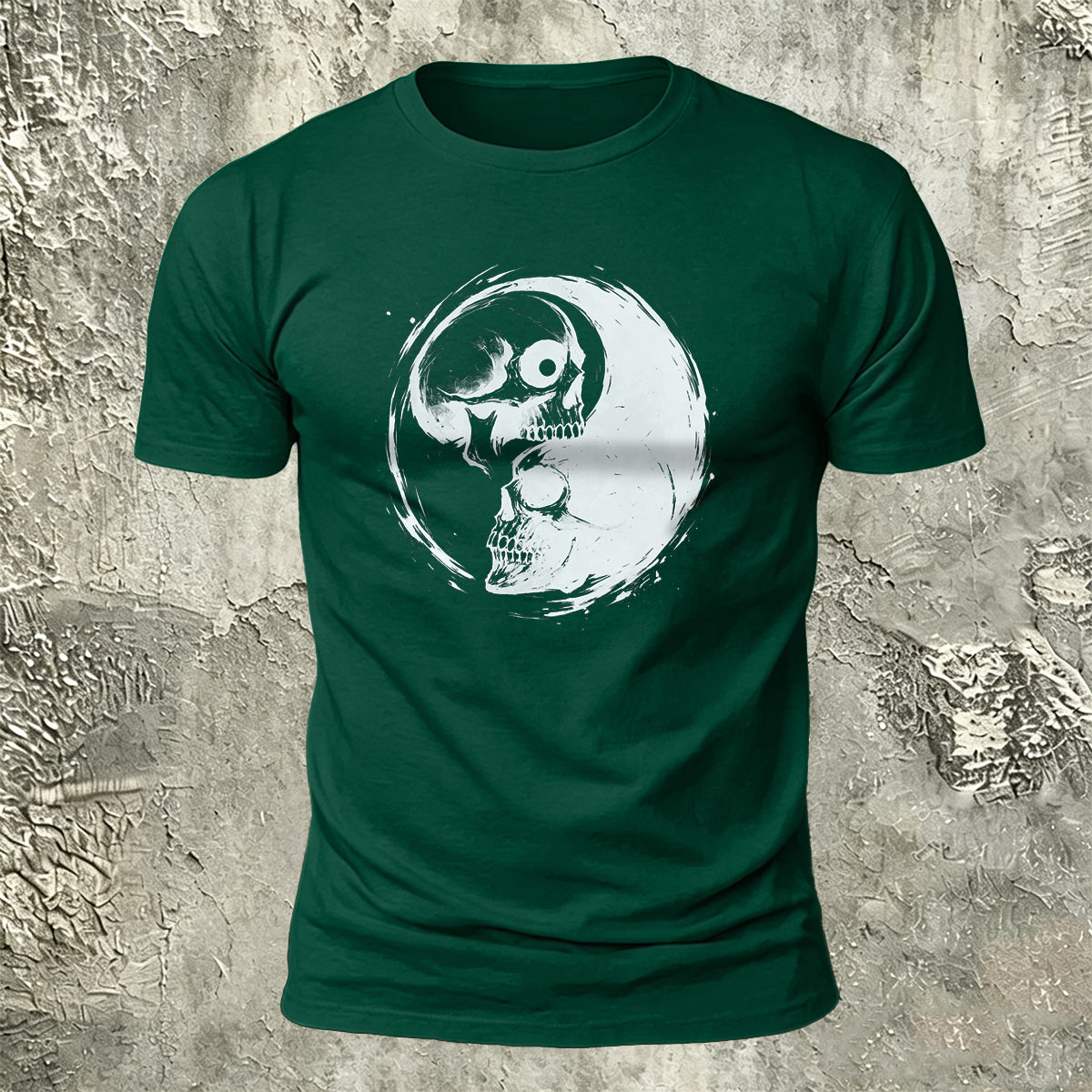 Yin Yang Skulls Premium Cotton Graphic Tee
