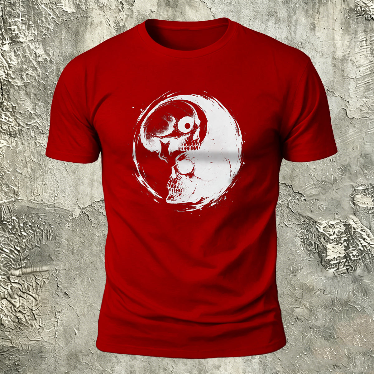 Yin Yang Skulls Premium Cotton Graphic Tee