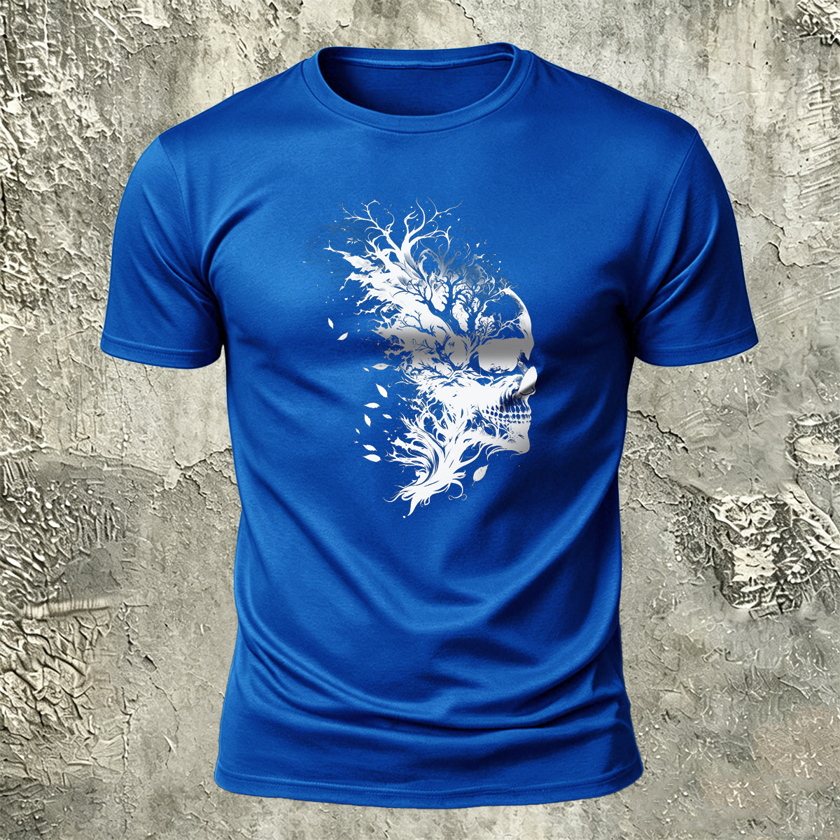 Dark Forest Skull Premium Cotton Casual T-Shirt