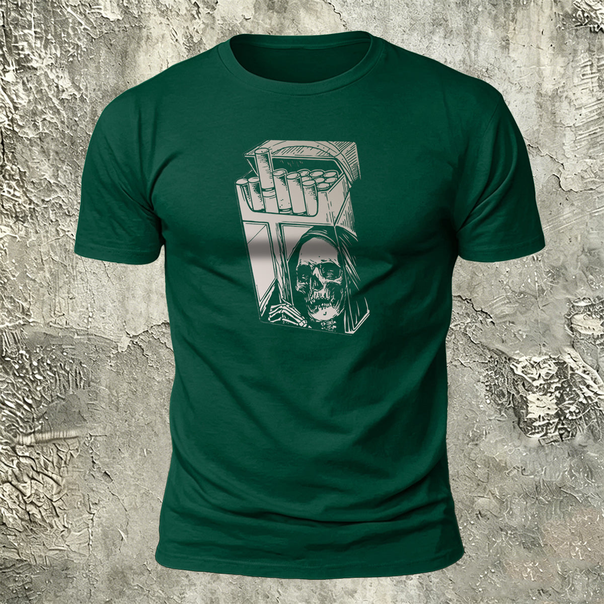 Skull Cigarette Box Premium Cotton Casual Tee
