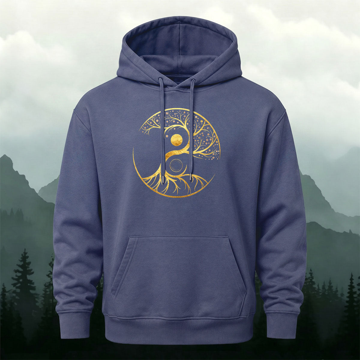 Yin Yang Tree of Life Totem Heavyweight Hoodie