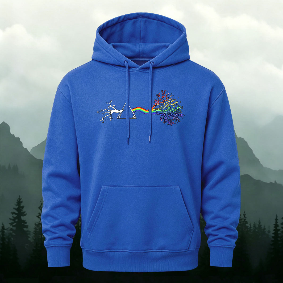 Rainbow Neuron Brain Art Graphic Casual Hoodie