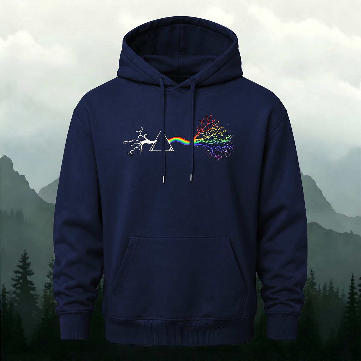 Rainbow Neuron Brain Art Graphic Casual Hoodie