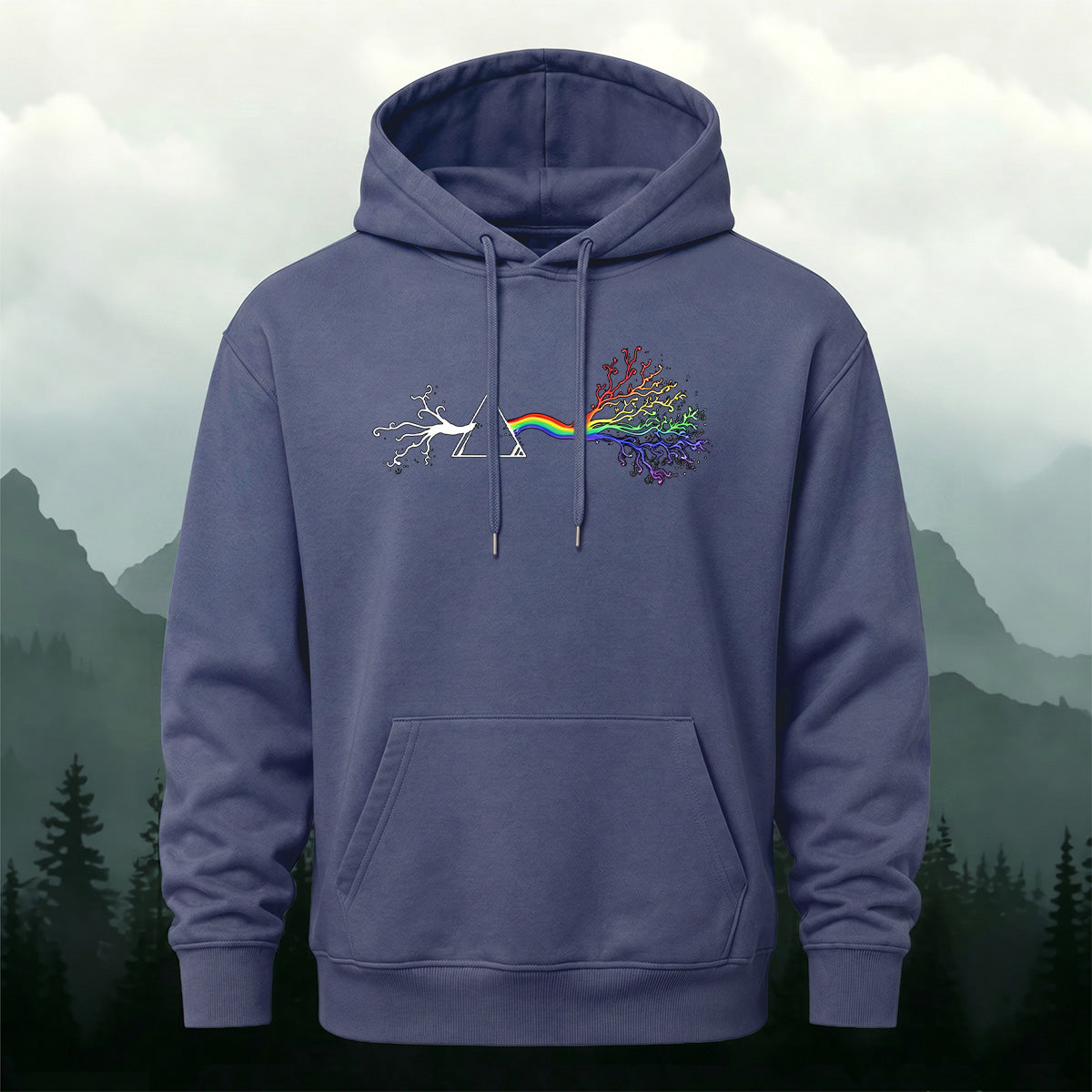 Rainbow Neuron Brain Art Graphic Casual Hoodie