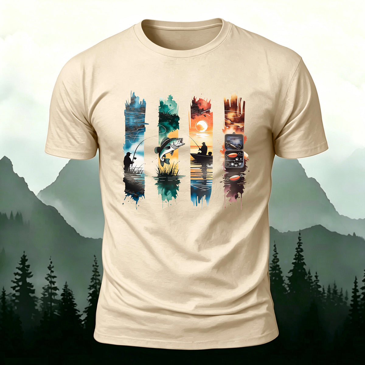 Creative Fishing Life Premium Cotton Casual T-Shirt