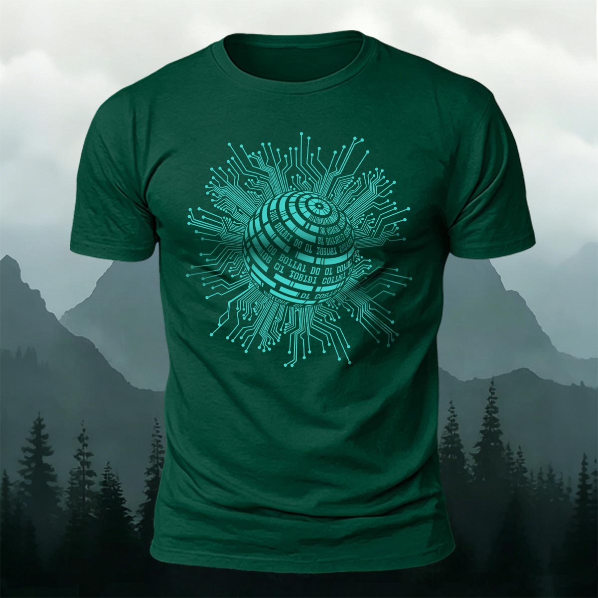 バイナリコード 回路基板 クリエイティブ コットンTシャツ