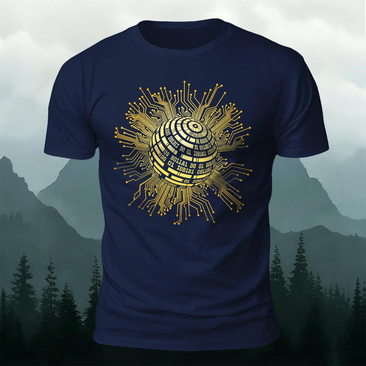 バイナリコード 回路基板 クリエイティブ コットンTシャツ