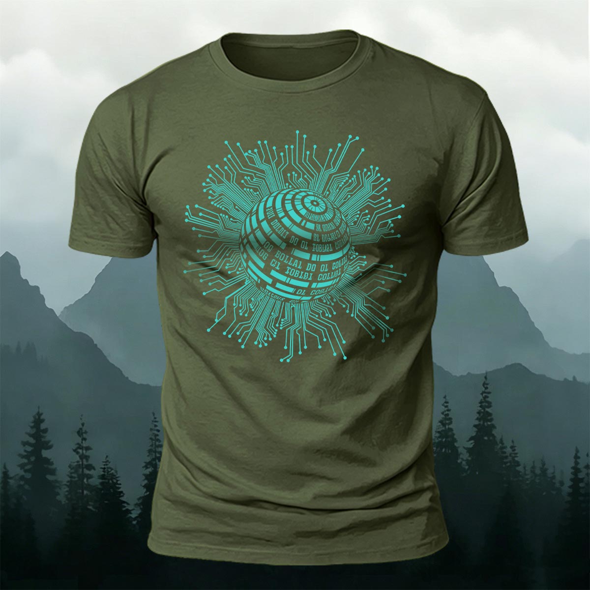 バイナリコード 回路基板 クリエイティブ コットンTシャツ