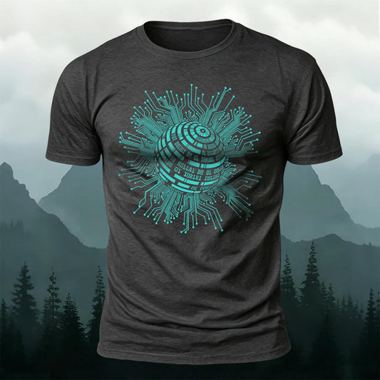 バイナリコード 回路基板 クリエイティブ コットンTシャツ