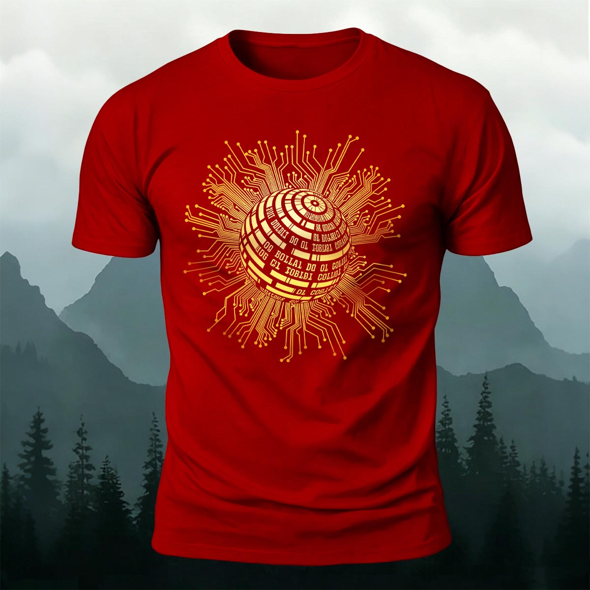 バイナリコード 回路基板 クリエイティブ コットンTシャツ