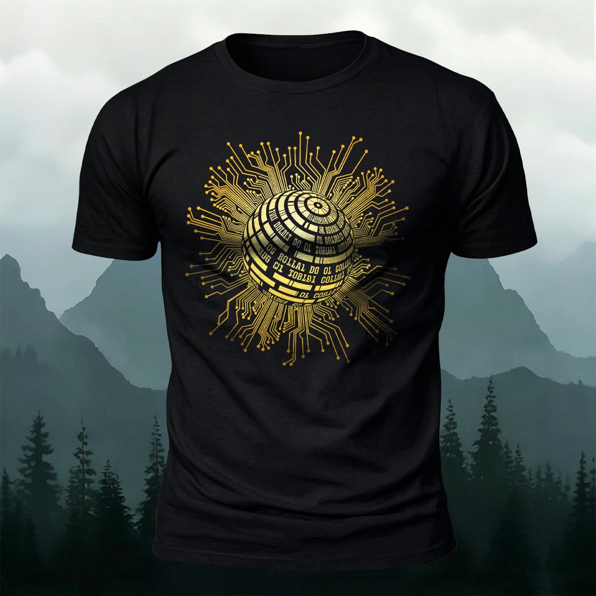 バイナリコード 回路基板 クリエイティブ コットンTシャツ