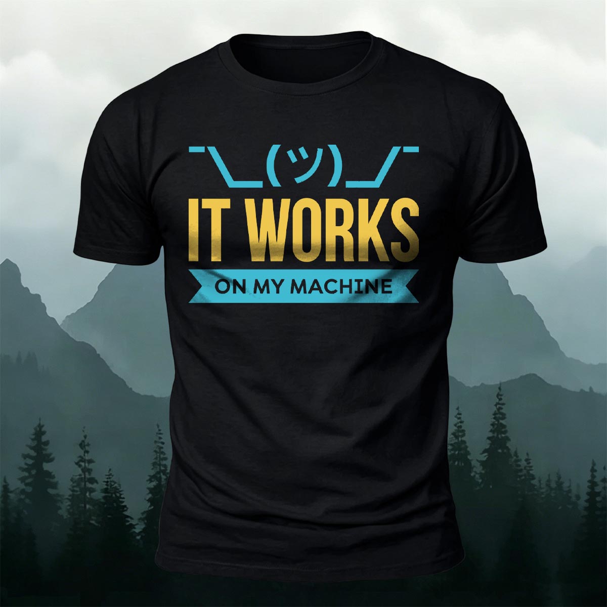It Works On My Machine Funny Premium Cotton T-Shirt