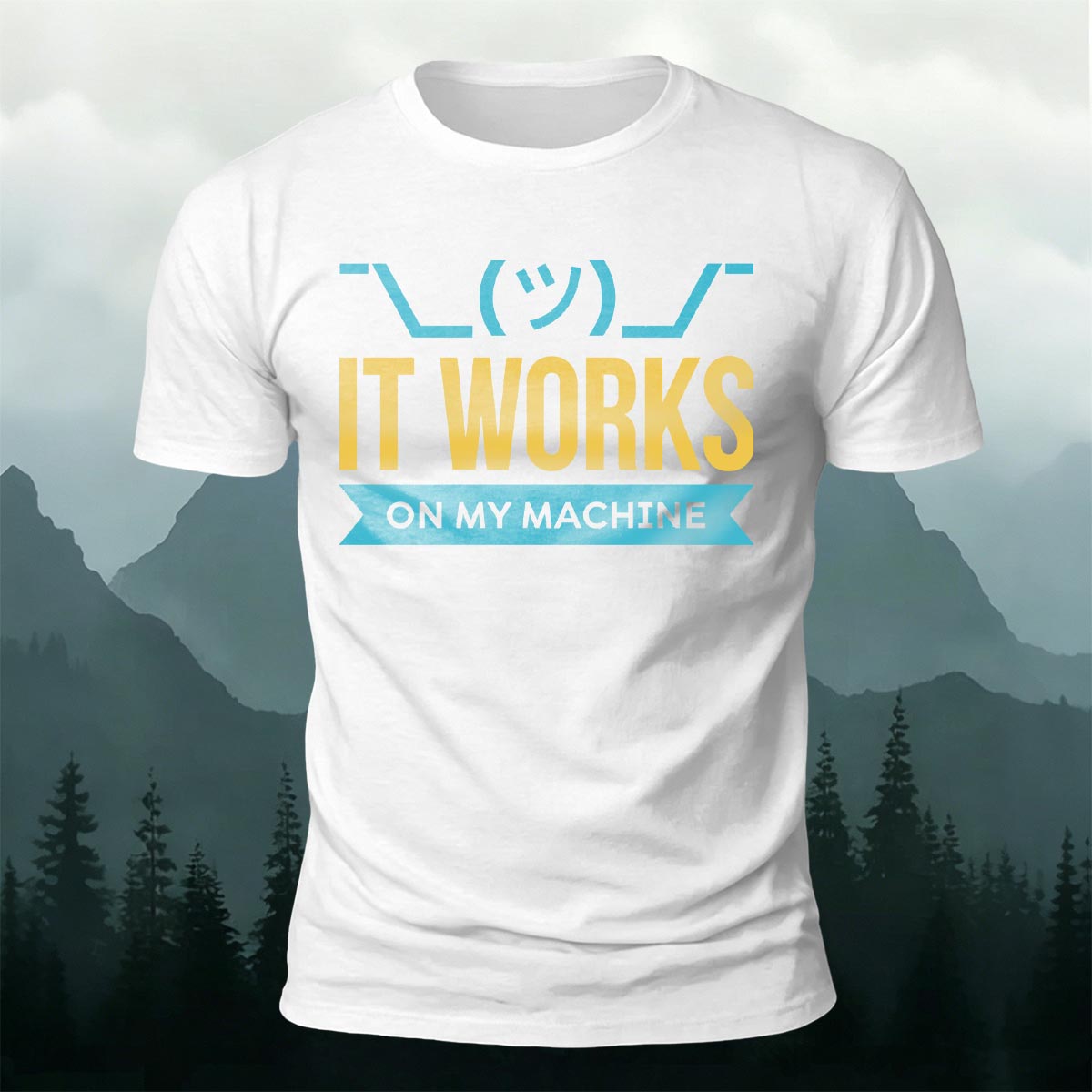 It Works On My Machine Funny Premium Cotton T-Shirt