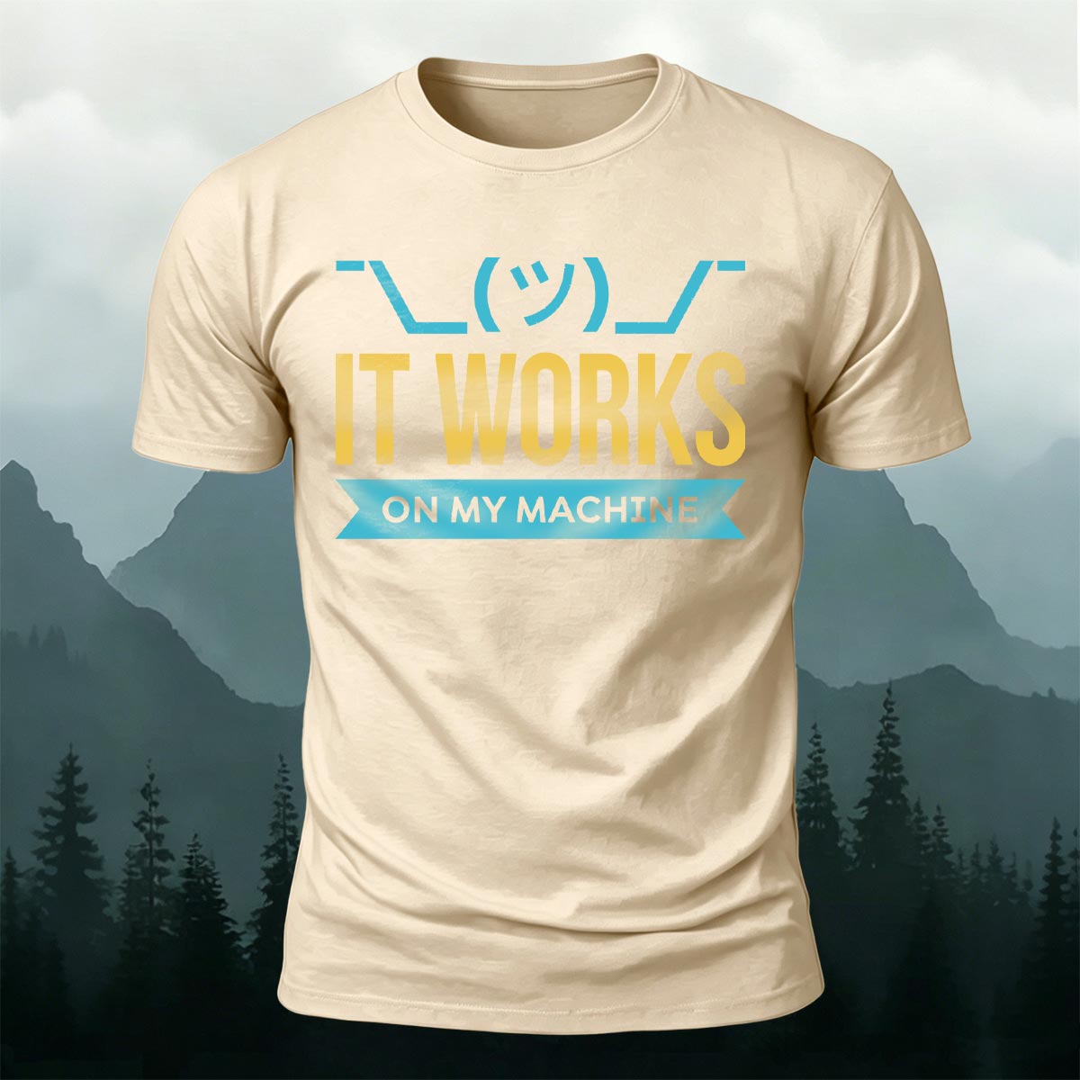 It Works On My Machine Funny Premium Cotton T-Shirt