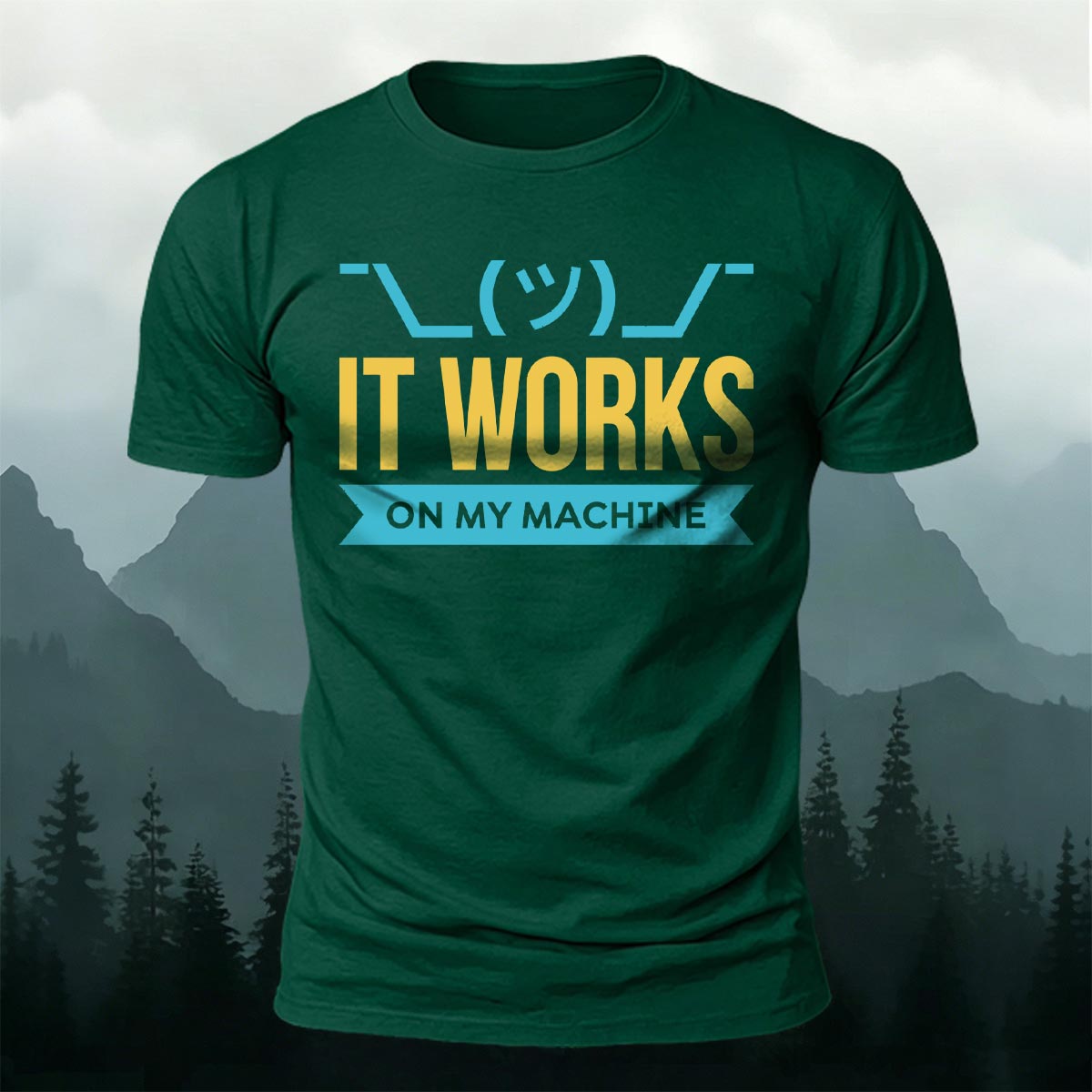 It Works On My Machine Funny Premium Cotton T-Shirt