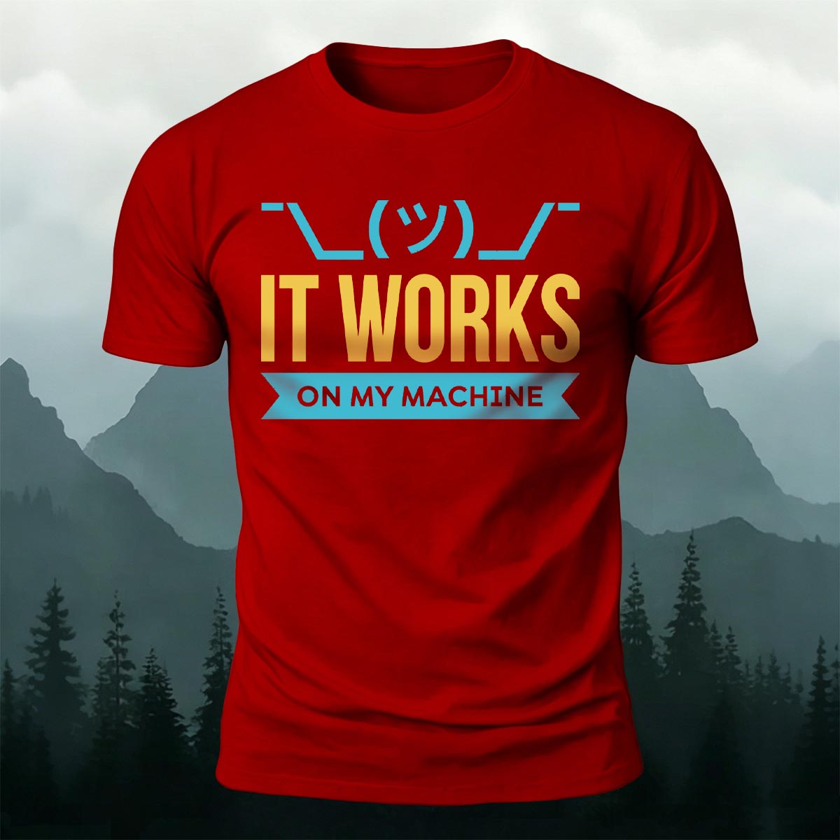 It Works On My Machine Funny Premium Cotton T-Shirt