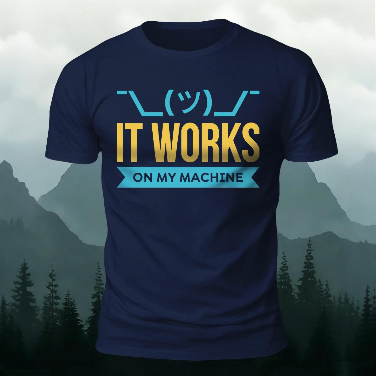 It Works On My Machine Funny Premium Cotton T-Shirt