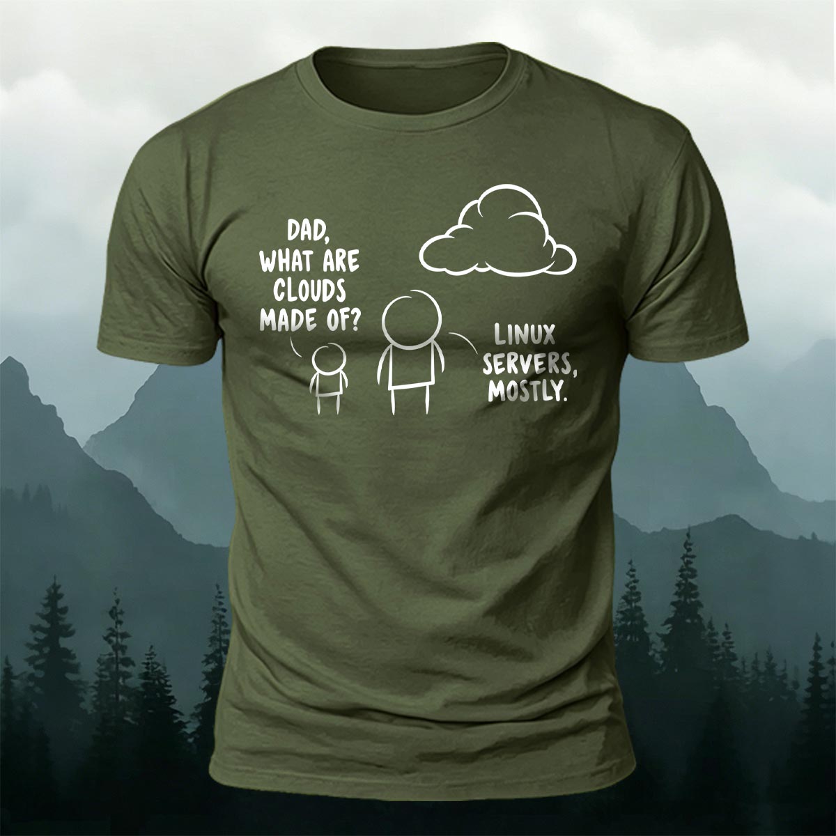 Funny Engineer Brain Diagram Casual Cotton T-Shirt