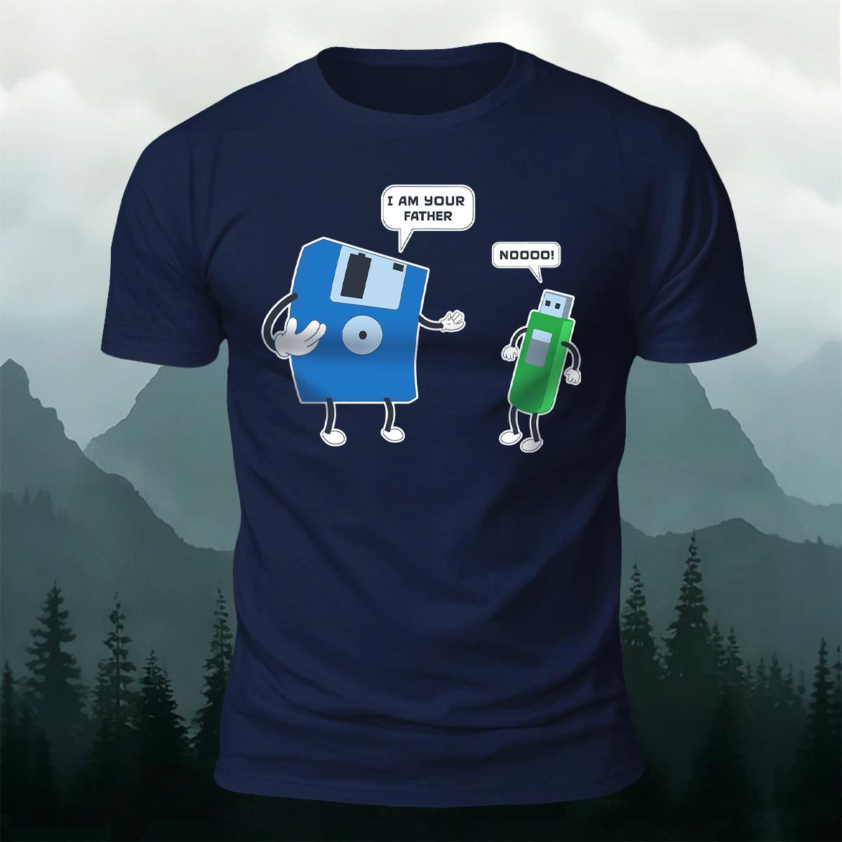 Funny Data Storage Cartoon Meme Premium Cotton Tee