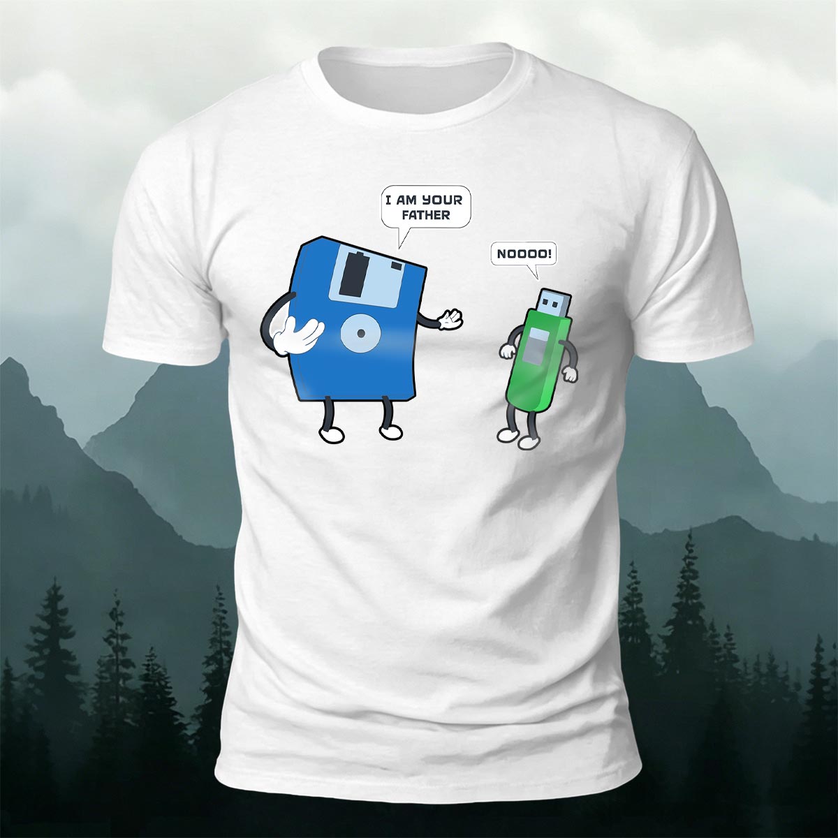 Funny Data Storage Cartoon Meme Premium Cotton Tee