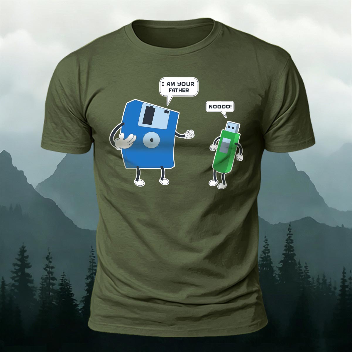 Funny Data Storage Cartoon Meme Premium Cotton Tee