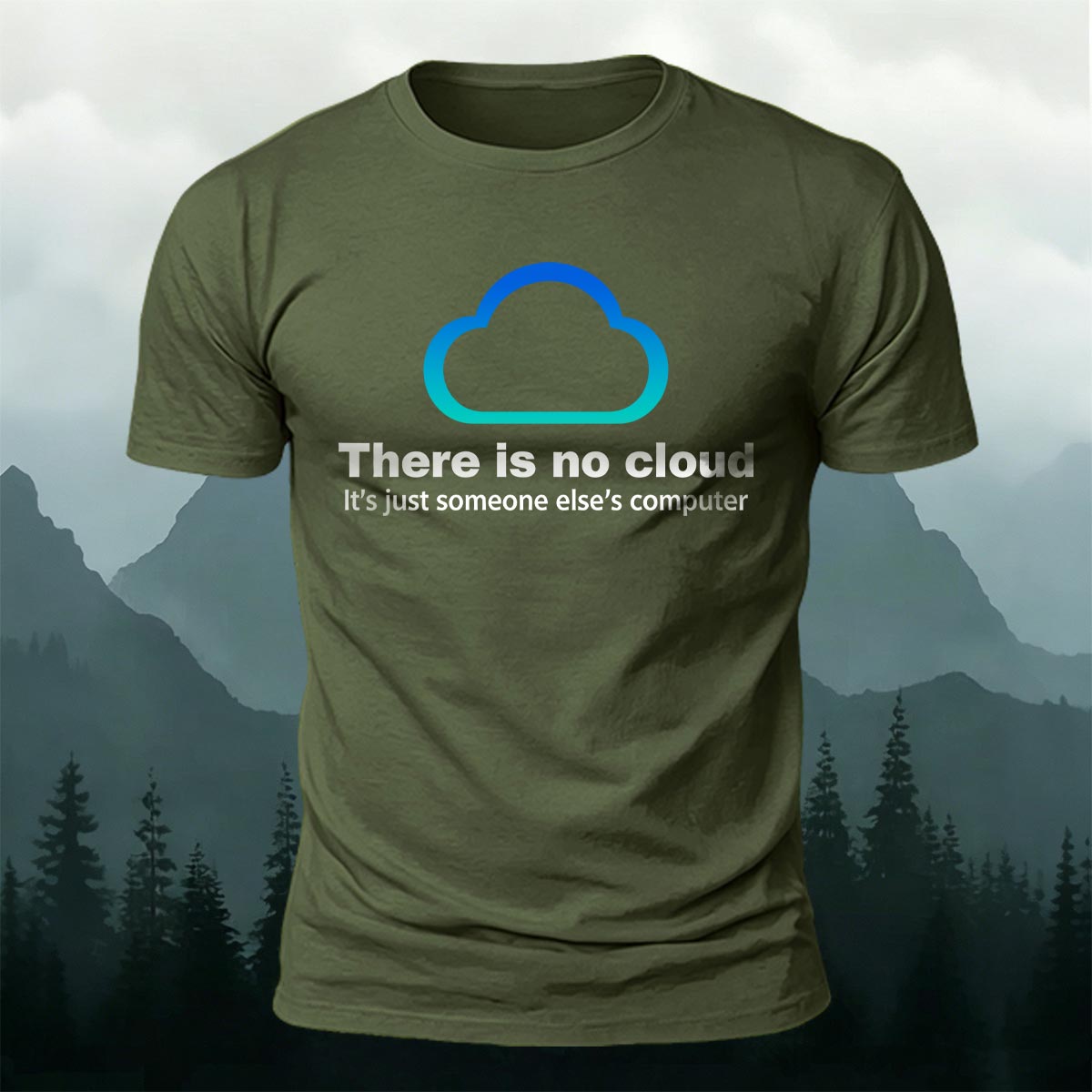 クラウドエンジニア クラウドなんて存在しない コットンTシャツ