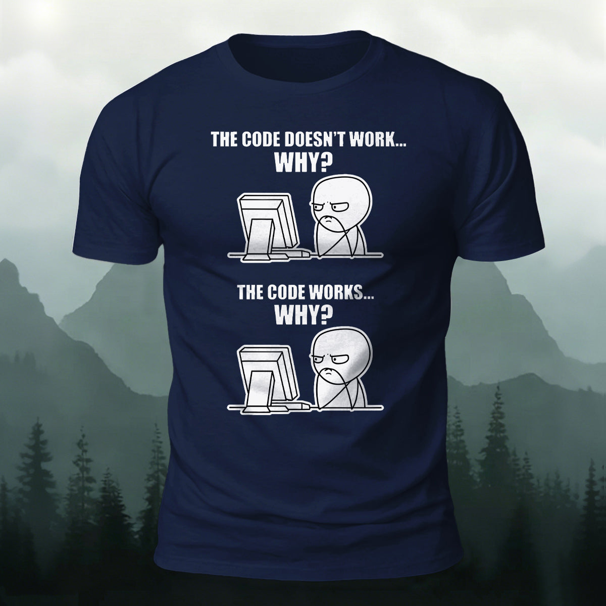 Developer Confused Coding Joke Premium Cotton Tee