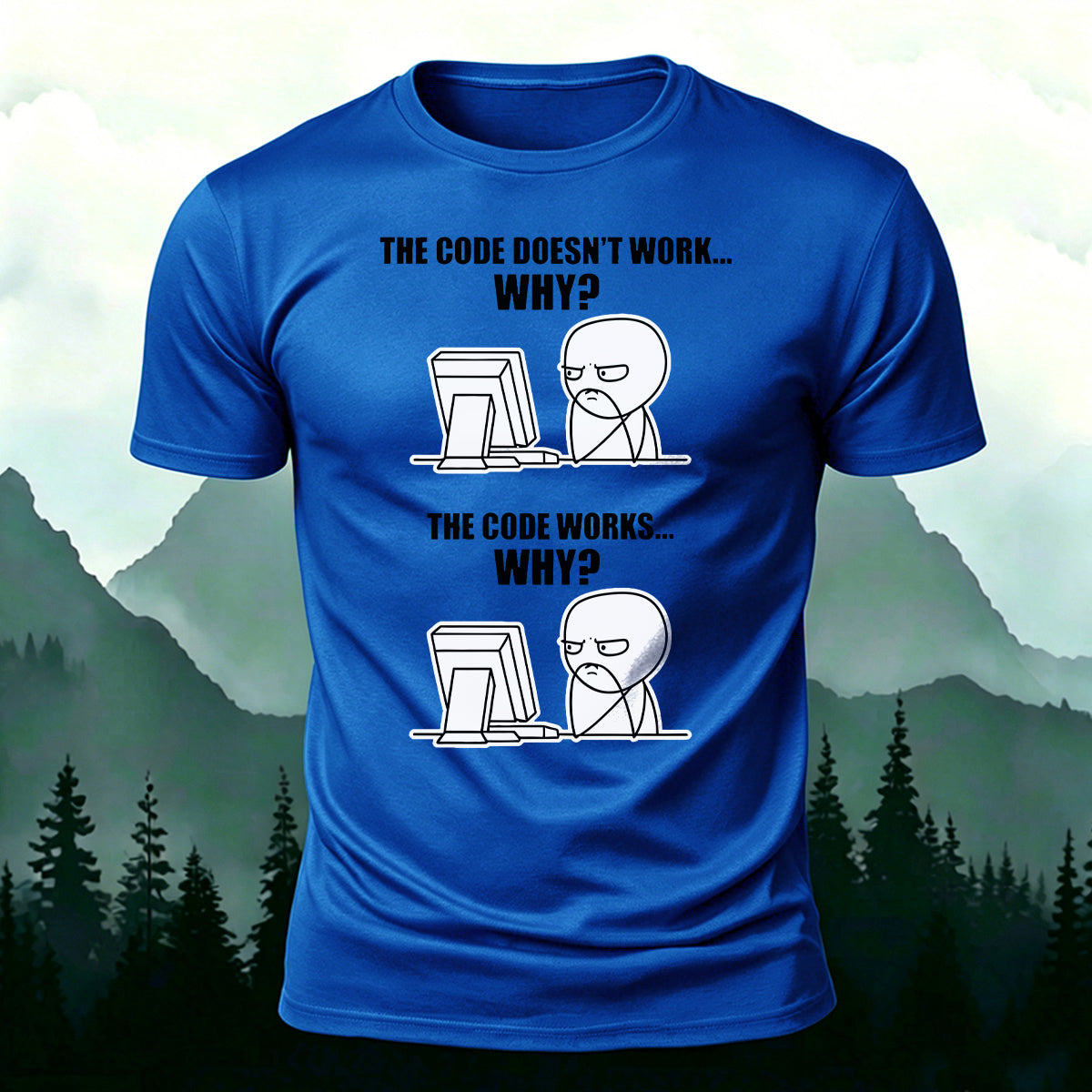 Developer Confused Coding Joke Premium Cotton Tee