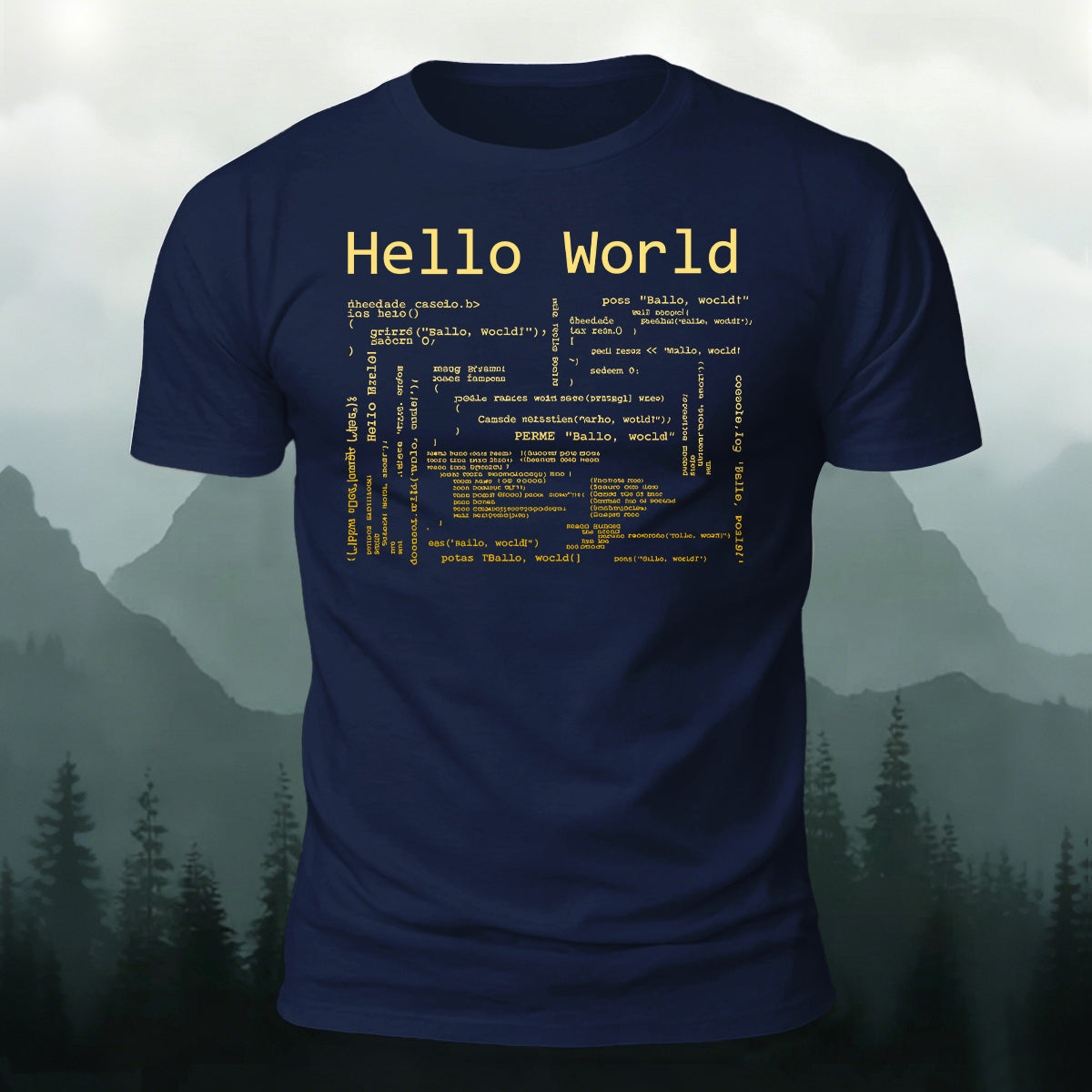 Classic Hello World Code Casual Cotton T-Shirt