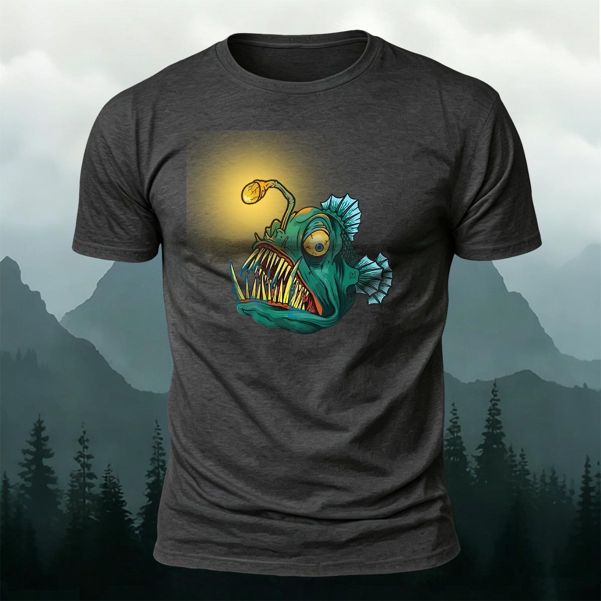 Deep Sea Anglerfish Premium Cotton Casual T-Shirt