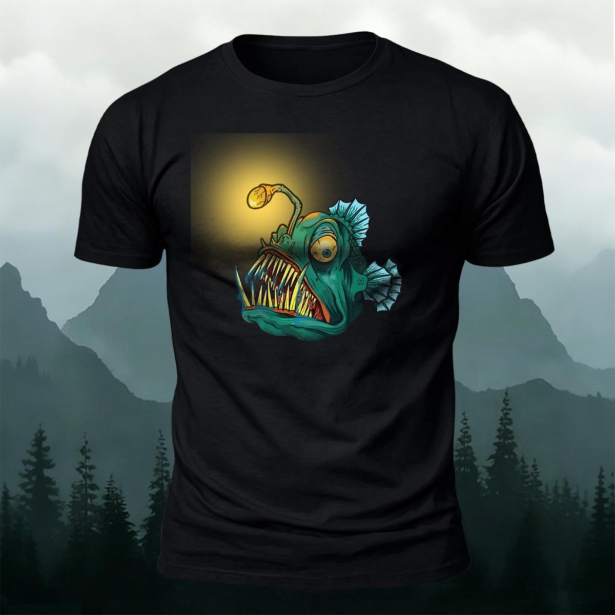 Deep Sea Anglerfish Premium Cotton Casual T-Shirt
