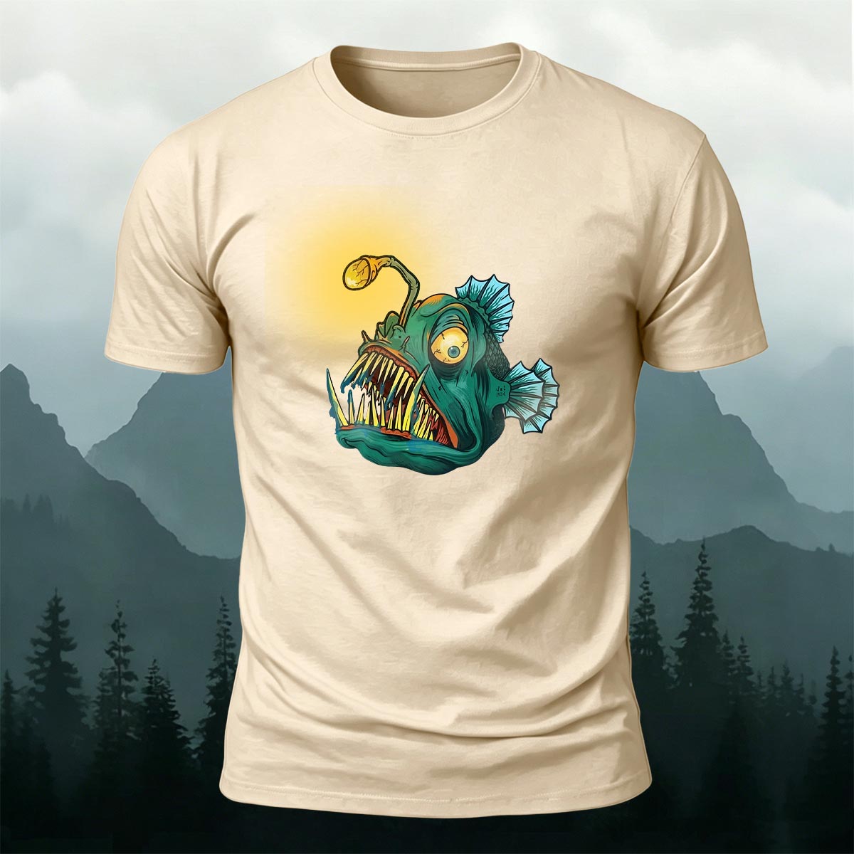Deep Sea Anglerfish Premium Cotton Casual T-Shirt