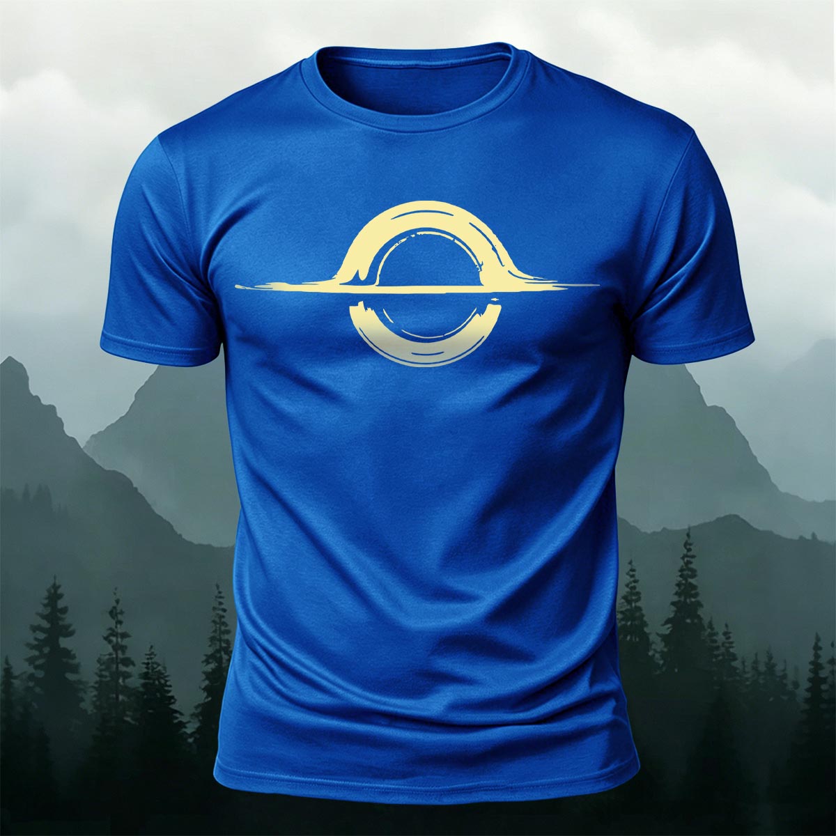 Abstract Circle Horizon Minimal Premium Cotton T-Shirt