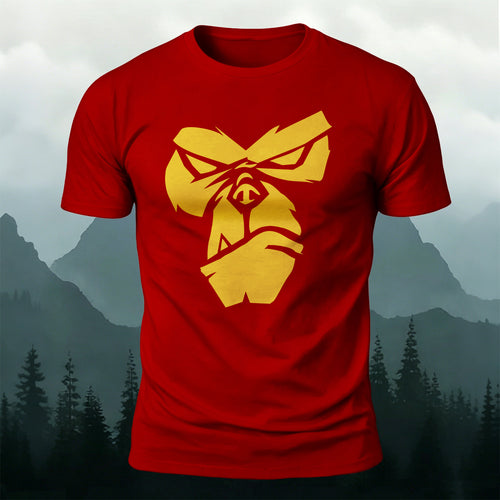 Aggressive Ape Face Skin-Friendly Casual T-Shirt