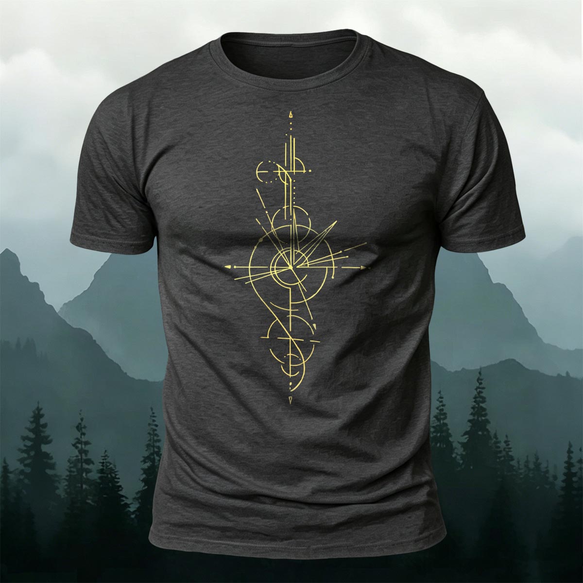 Modern Navigation Line Art Premium Cotton Tee