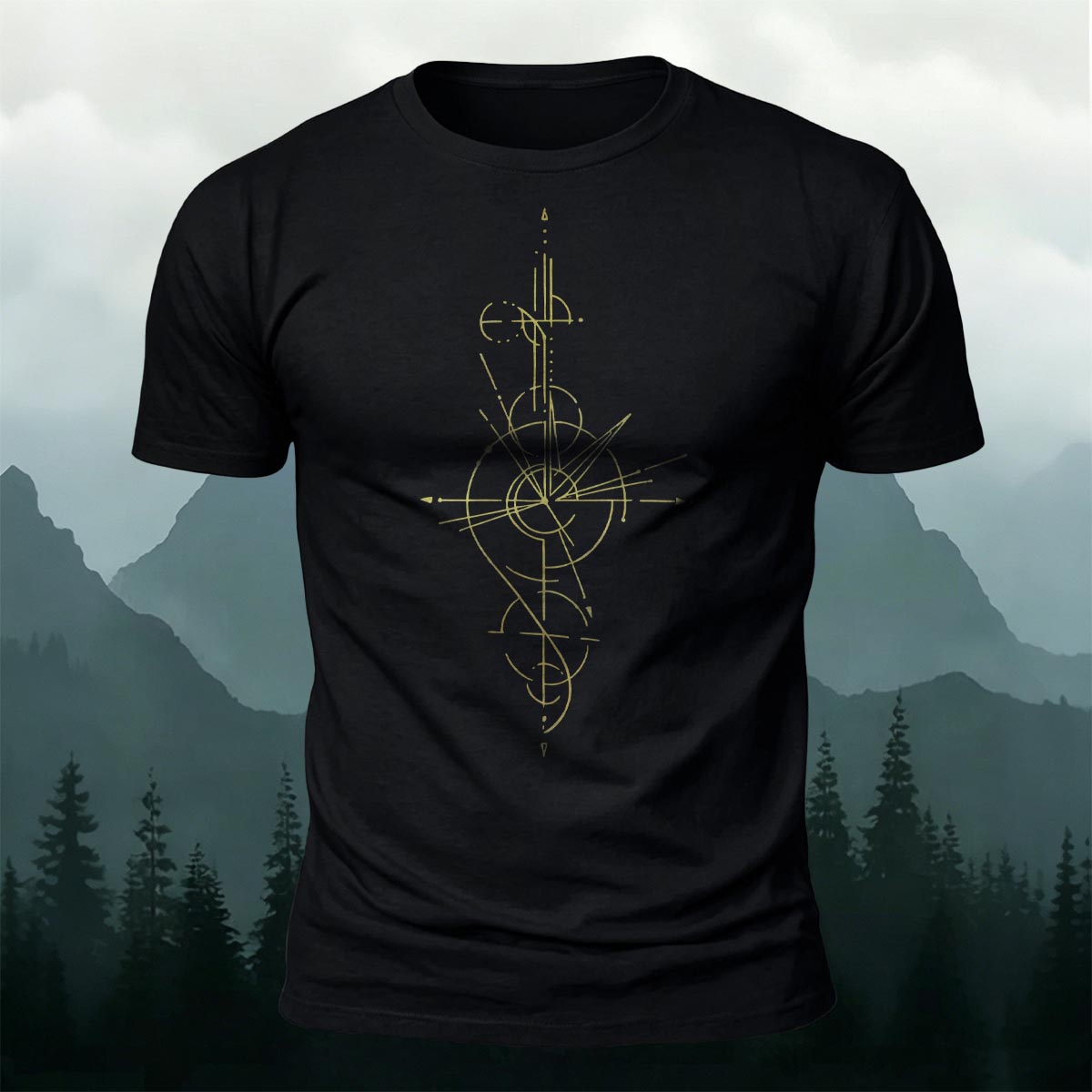 Modern Navigation Line Art Premium Cotton Tee