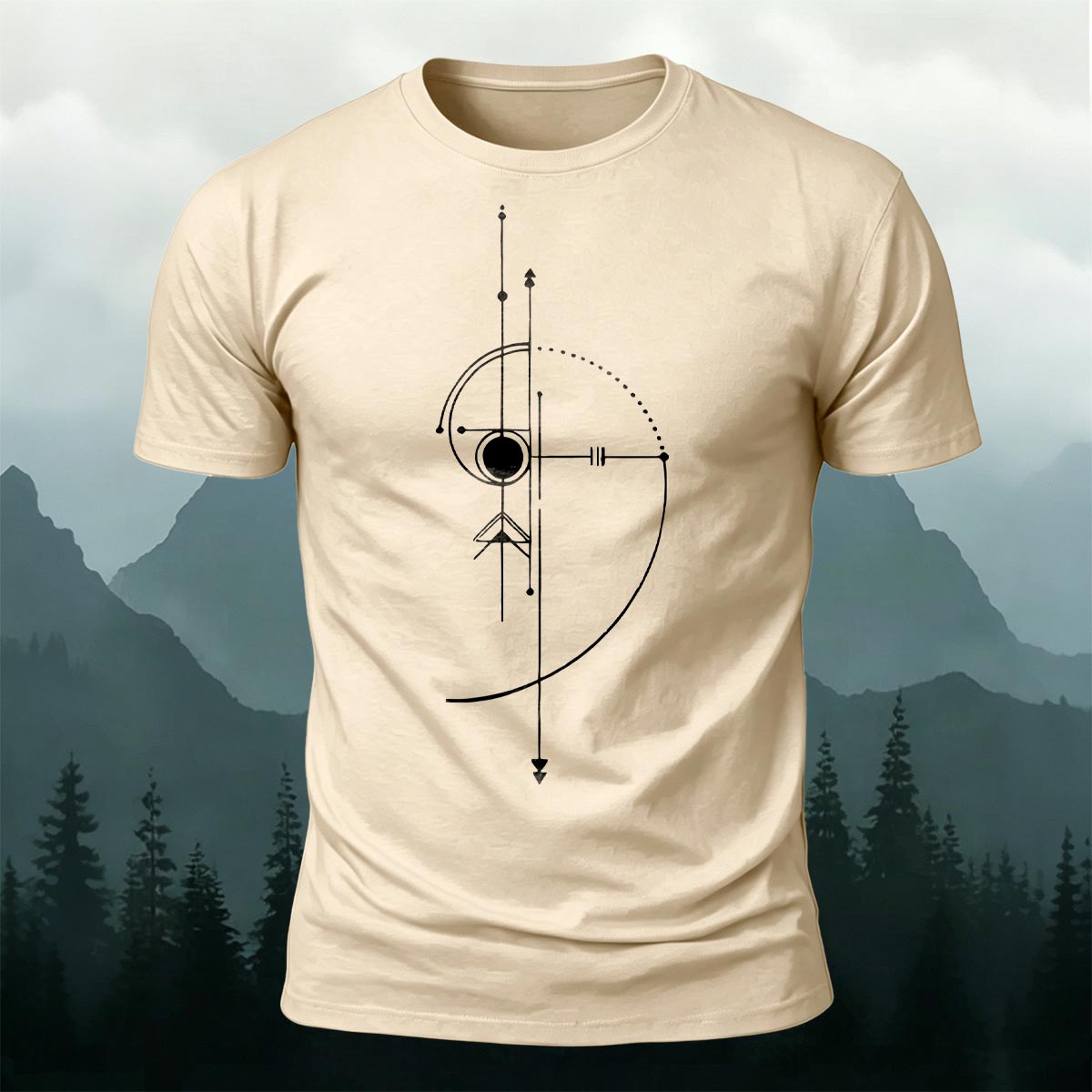 Minimalist Modern Line Art Soft Skin-Friendly T-Shirt