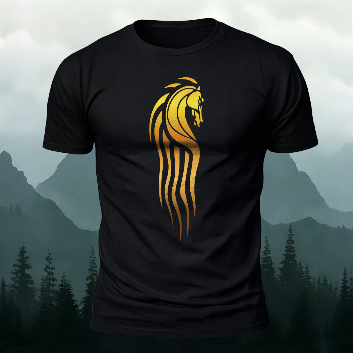Minimalist Equine Aesthetic Premium Cotton Casual Tee