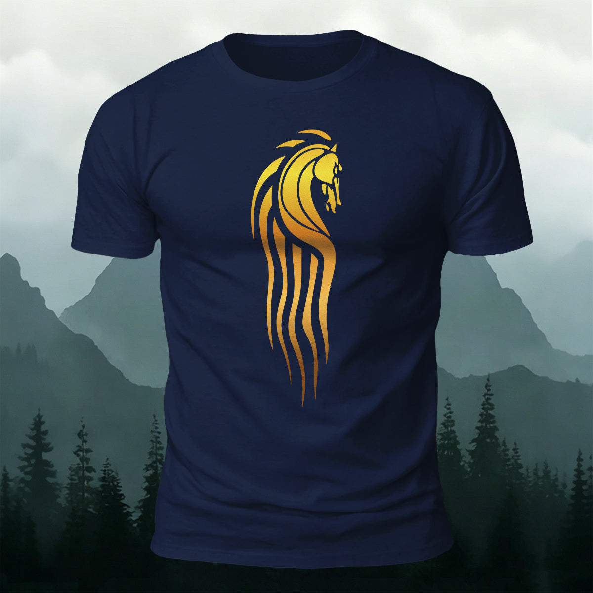 Minimalist Equine Aesthetic Premium Cotton Casual Tee