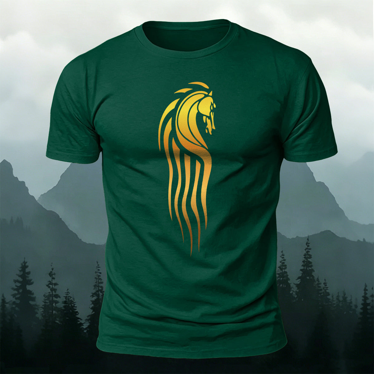 Minimalist Equine Aesthetic Premium Cotton Casual Tee