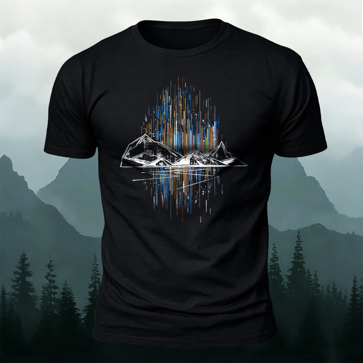 Soundwave Mountain Line Minimal Premium Cotton Tee