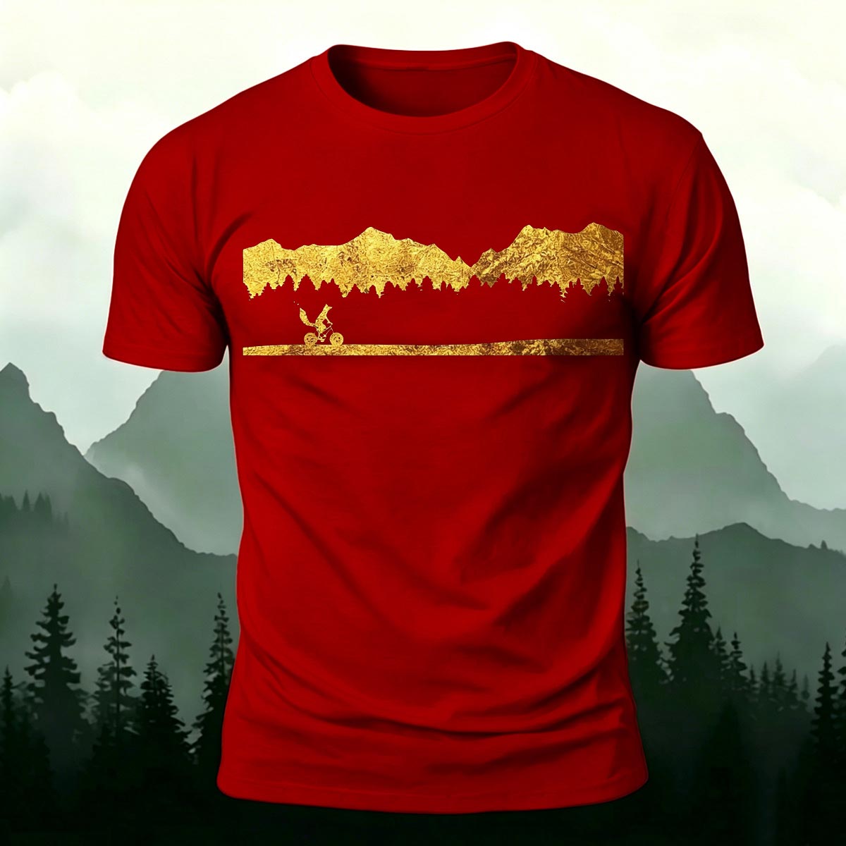 Golden Mountain Outdoor Cycling Casual Cotton Tee