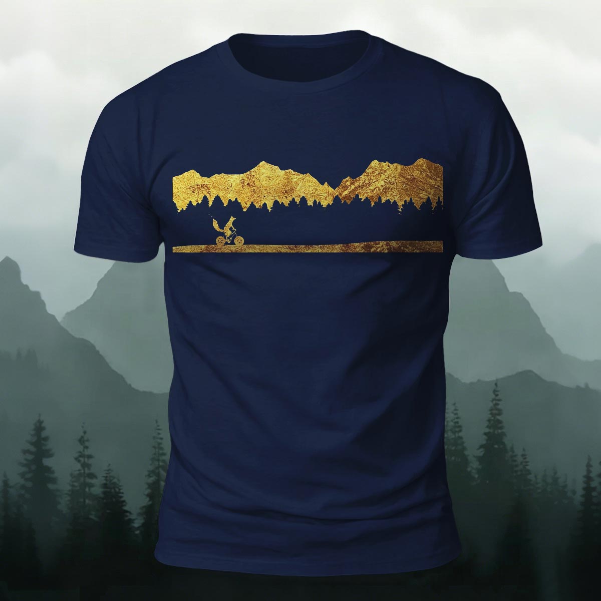 Golden Mountain Outdoor Cycling Casual Cotton Tee