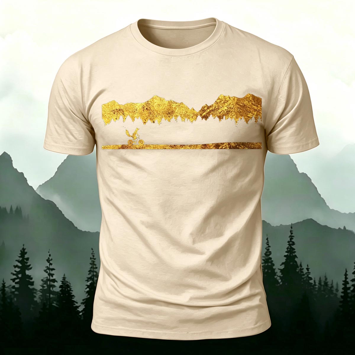 Golden Mountain Outdoor Cycling Casual Cotton Tee