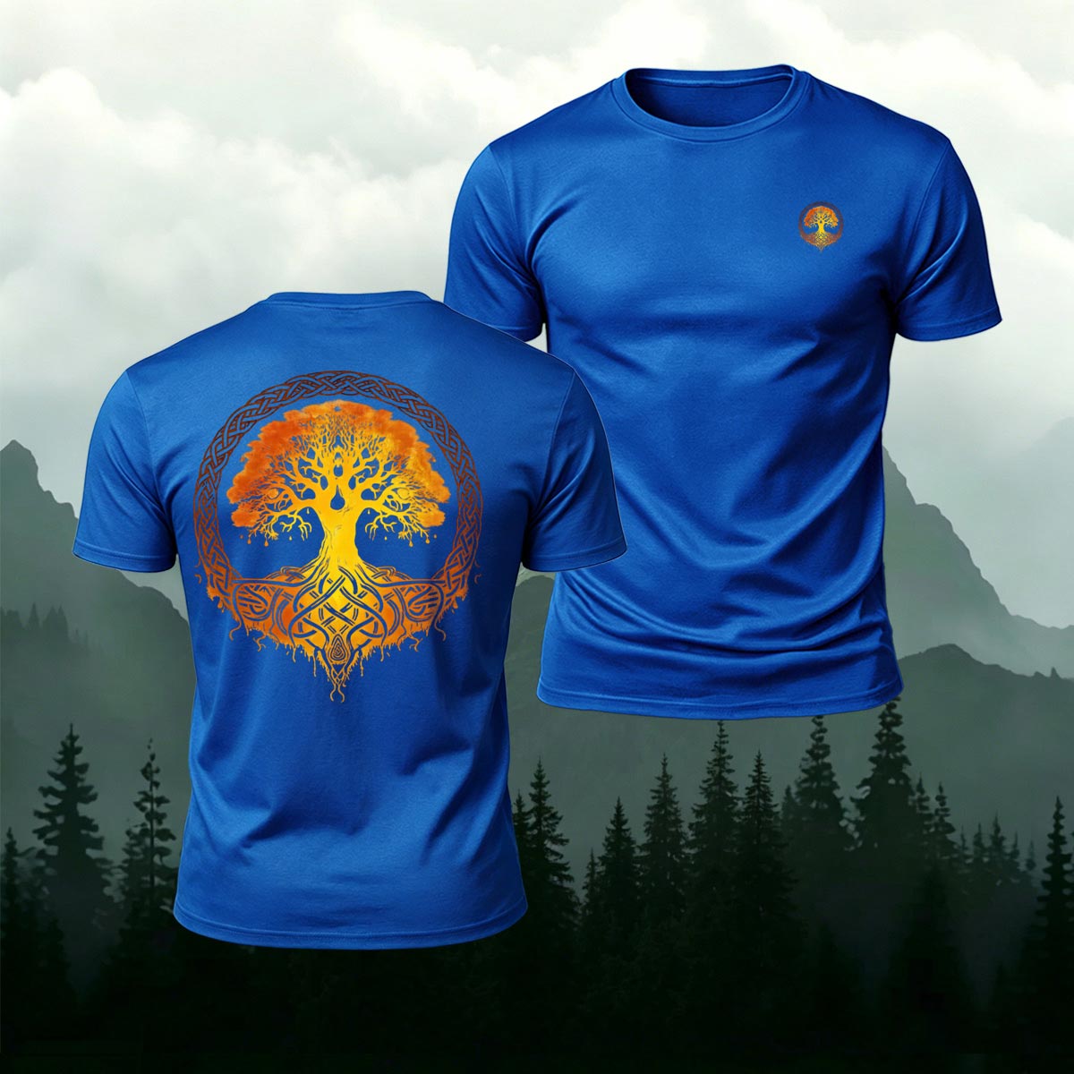 Celtic Tree of Life Nature Premium Cotton T-Shirt