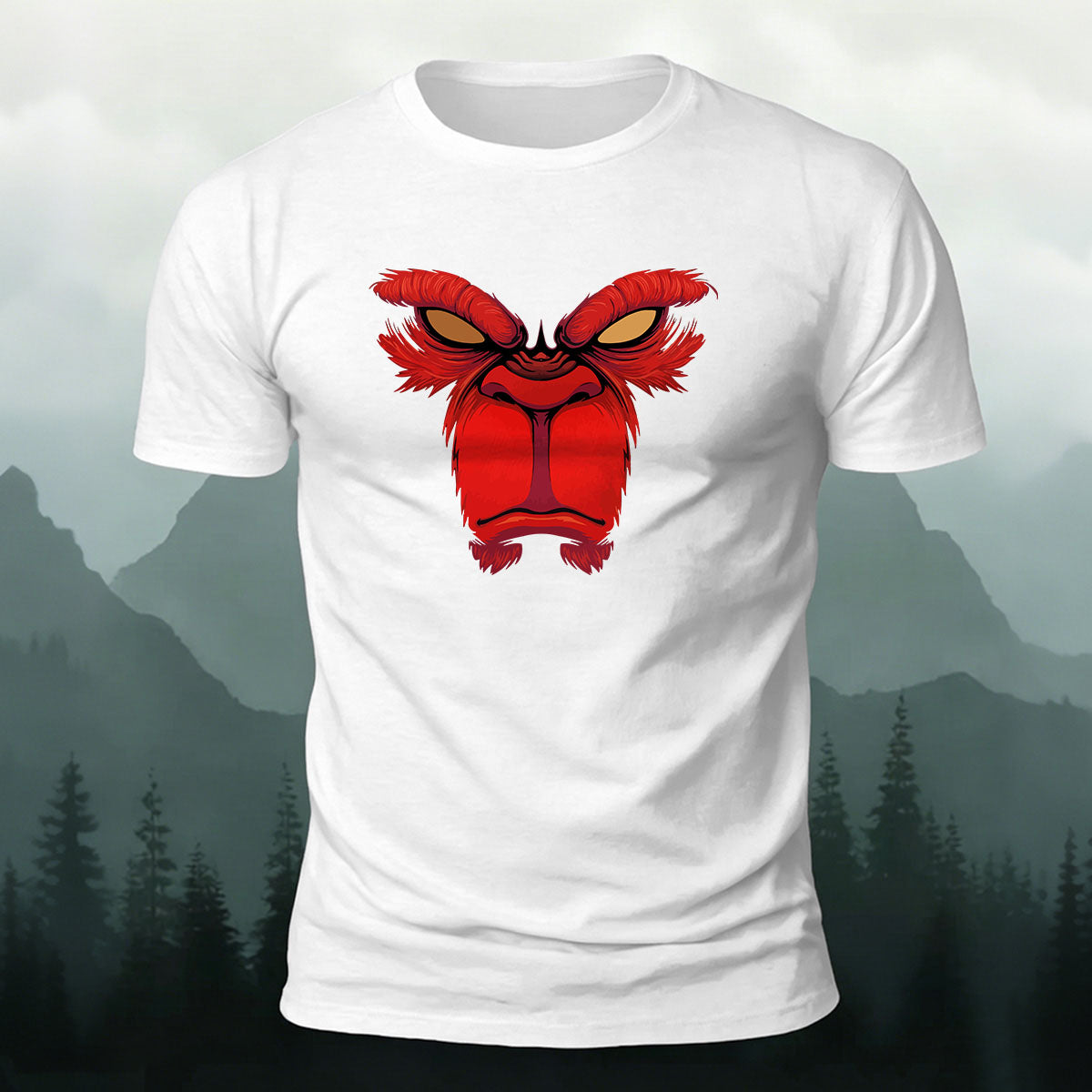 Angry Orangutan Face Casual Premium Cotton T-Shirt