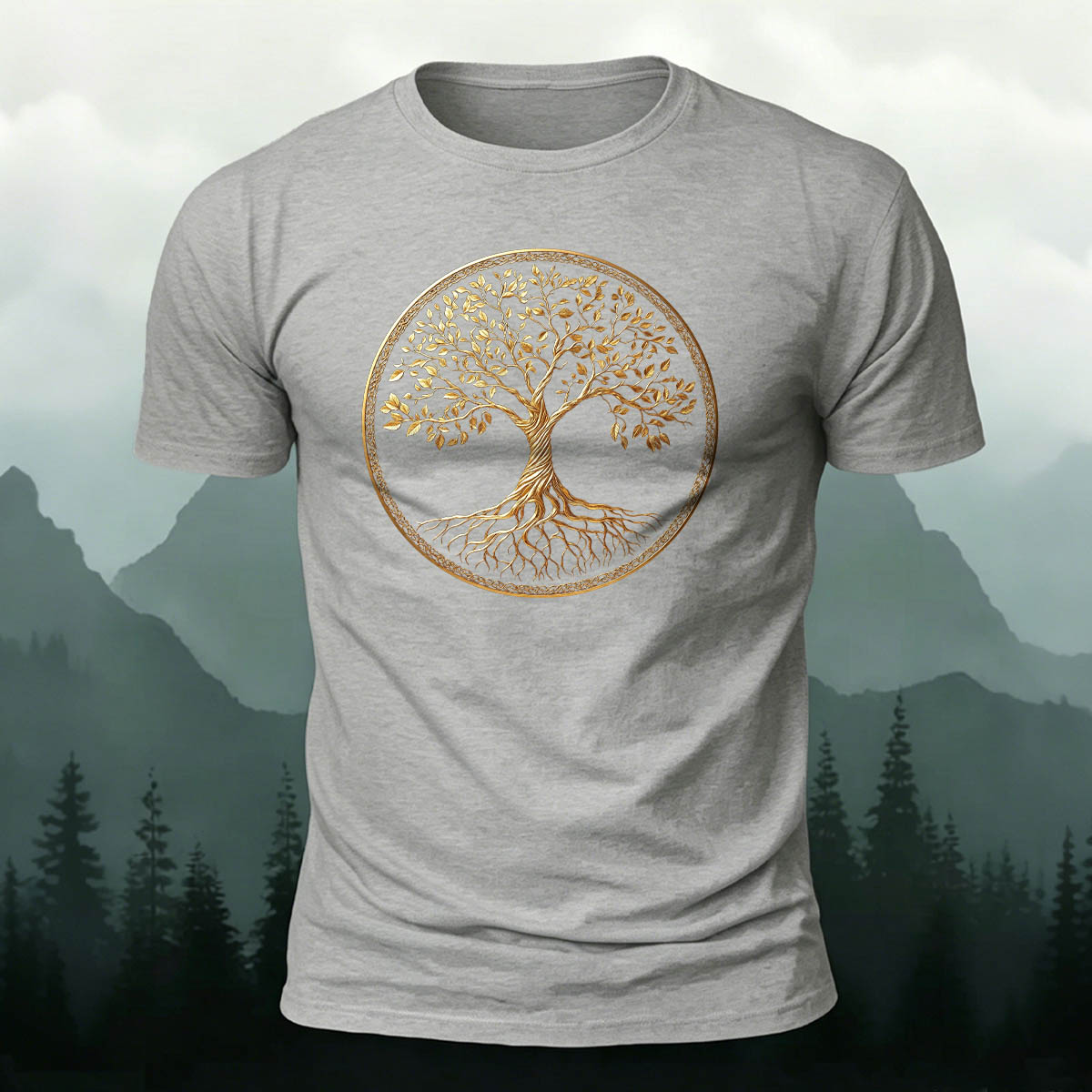 Celtic Tree Of Life Casual Premium Cotton T-Shirt