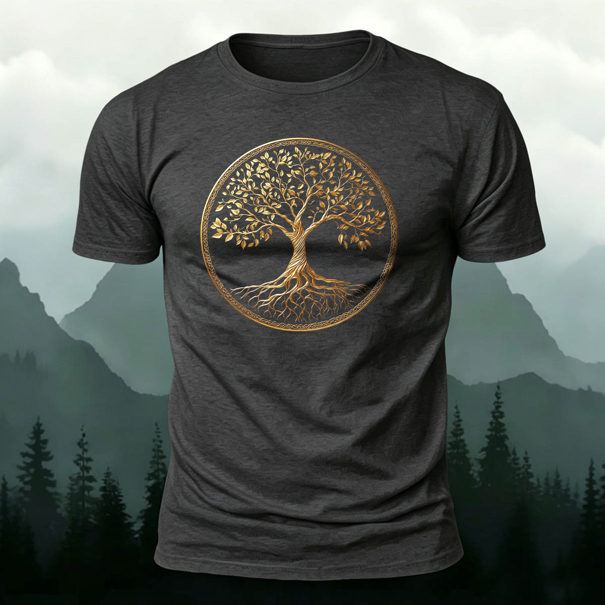 Celtic Tree Of Life Casual Premium Cotton T-Shirt