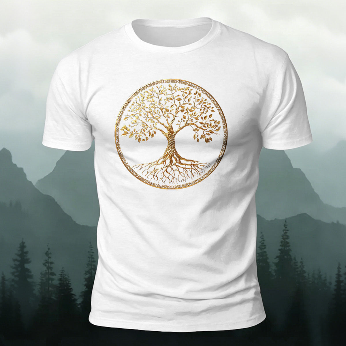 Celtic Tree Of Life Casual Premium Cotton T-Shirt