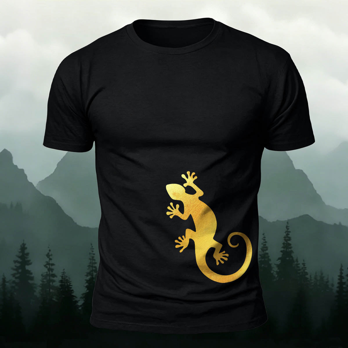 Minimalist Gecko Nature Print Skin-Friendly Tee